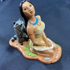 Vintage Disney DecoPac Pocahontas on Base w/ Meeko Figure Cake Topper Applause