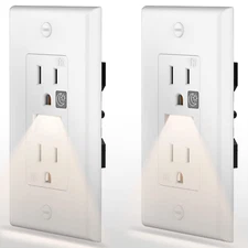 2 Pack  LED Night Light Outlet,Nightlight Electrical Outlets,Tamper Resistant(Tr