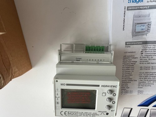 HGR41EW Series Three Phase Multifunction DIN Rail Energy Meter (MID Certified) - Picture 7 of 11