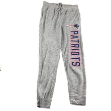 New England Patriots Sweatpants Mens Medium Gray Drawstring NFL Football NWT