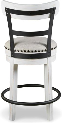 Elegant 24.5" Whitewash Swivel Counter Height Bar Stool - Versatile Use - Picture 7 of 12