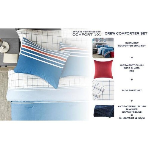 Nautica Bedding Sets 92"X104" Reversible Comforter Set Gray Transitional King - Picture 3 of 11