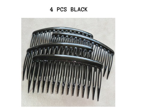 New 2 & 4 Hair Comb Slides Black Clear Brown Tortoiseshell Hair Accessories & do - Picture 5 of 9