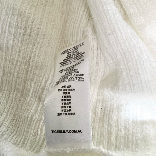 Tigerlily Australia Nicola Rosita White Cotton Gauze Midi Dress S NWT - Picture 9 of 10