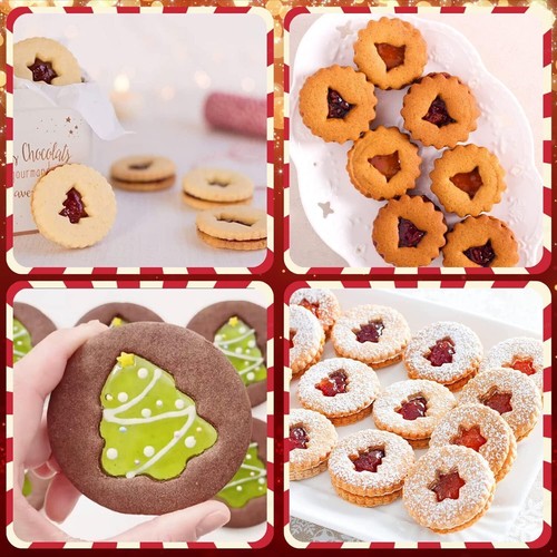 Plätzchen Ausstecher Set, 9 Stück Ausstechformen Weihnachten Linzer delstahl DE - Bild 4 von 7