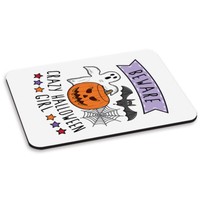 Vorsicht Crazy Halloween MäDchen Pc Computer Mauspad Geist Tochter Lustig