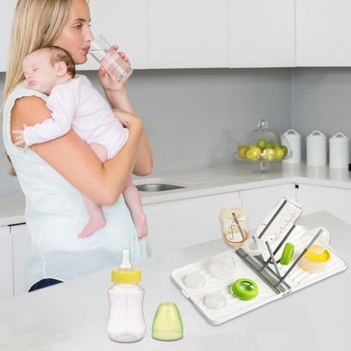 Baby Bottle Drying Rack Bottle Feeding Holder Dryer Cup Drying Rack with Tray - Picture 3 of 11