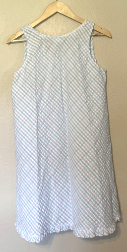 2 Piece Heavenly Bodies Miss Elaine Robe Nightgown Set Size M Seersucker Pastels - Picture 4 of 7