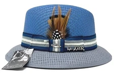 Danny De La Paz Signature Blue & Grey Lowrider Fedora Hat Mens By Summit Hats