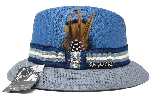 Danny De La Paz Signature blau & grau Lowrider Fedora Hut Herren von Summit Hats - Bild 1 von 5