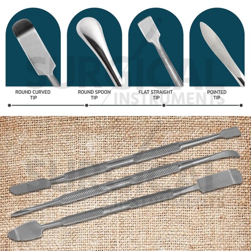 Metal Spatula 5 pcs Set Kit Tools Dental Carver Wax Clay Surgical German Grade - Bild 3 von 10