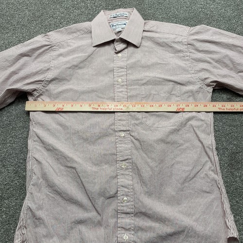 VINTAGE Burberrys London Hemd Erwachsene 14 1/2 weiß gestreift 2-fädig Baumwolle 90er Herren - Bild 4 von 6