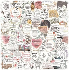 100 PCS Inspirational Christian Stickers, Bible Journaling Supplies, Bible Verse