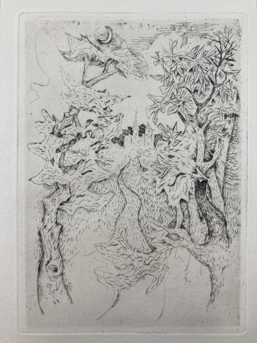 GRAVURE MARIO PRASSINOS - POINTE SÈCHE ORIGINALE. 1ère VERSION 38/50. - Picture 1 of 7