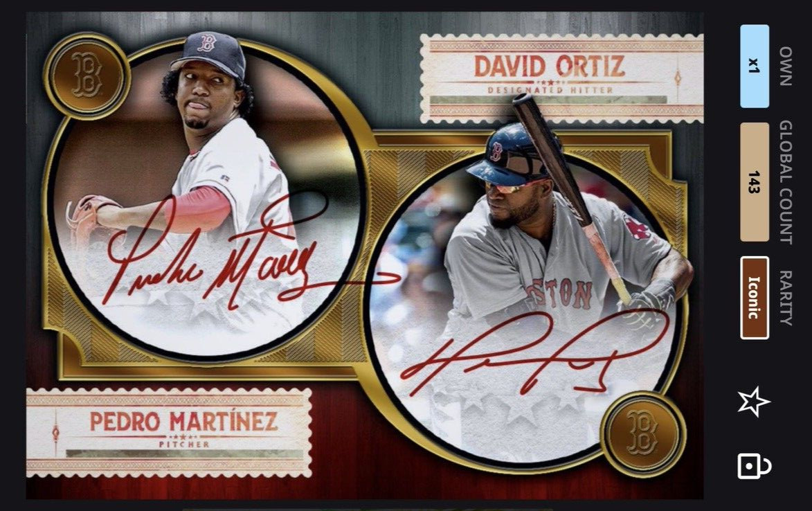 [DIGITAL CARD] Topps Bunt DAVID ORTIZ & PEDRO MARTINEZ 2022 ICONIC SIG FIVE STAR