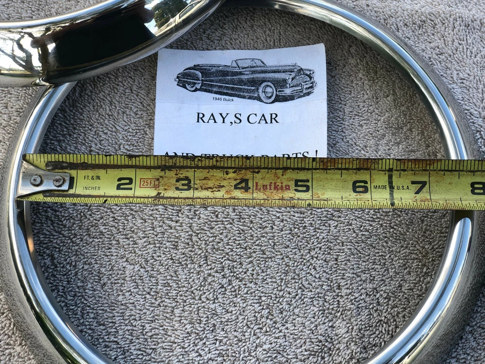 NOVO PAR DE ANÉIS DE FAROL DE SUBSTITUIÇÃO DE CARRO CHEVROLET 1949 A 1952! - Imagem 4 de 4