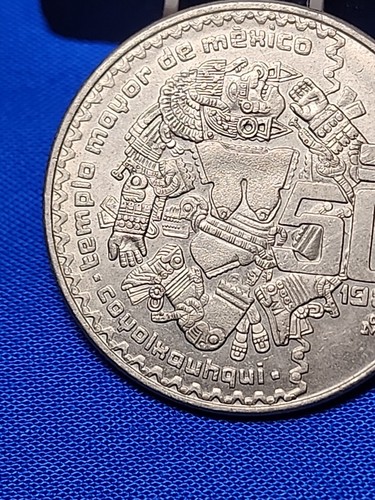50 Pesos 1982 Diosa Del Templo Mayor de Mexico Coyolxauhqui - A3 - Picture 6 of 9