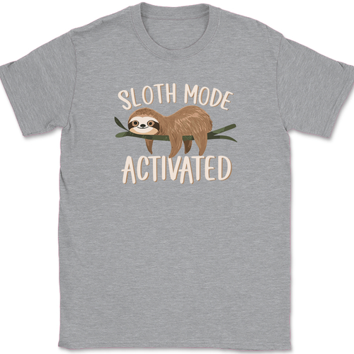 T-Shirt Sloth Mode aktiviert lustig süß faul schläfrig Humor Tier T-Shirt - Bild 2 von 10