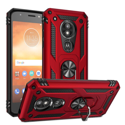 For Motorola Moto G7 Play, Optimo Kickstand Cover +Tempered Glass Protector - Picture 4 of 27