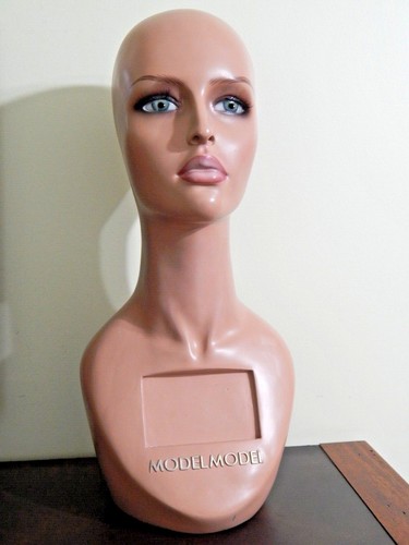 Female Mannequin Head Bust Wig Hat Display Stand Advertising MODEL MODEL Wigs - Picture 1 of 12