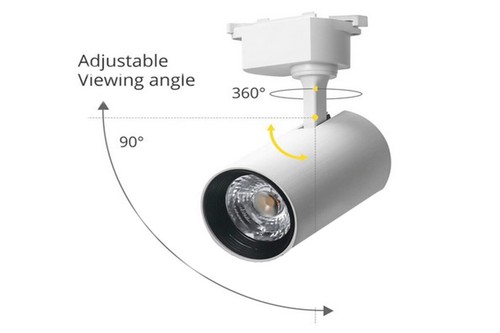 Faretto Led Interno 40W Faro Binario Orientabile Soffitto Luce Calda Rotabile - Foto 4 di 5