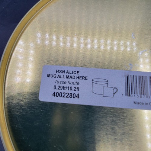 Royal Albert England x Disney Alice Looking Glass We're All Mad Here Mug Cup Tin - Picture 8 of 8