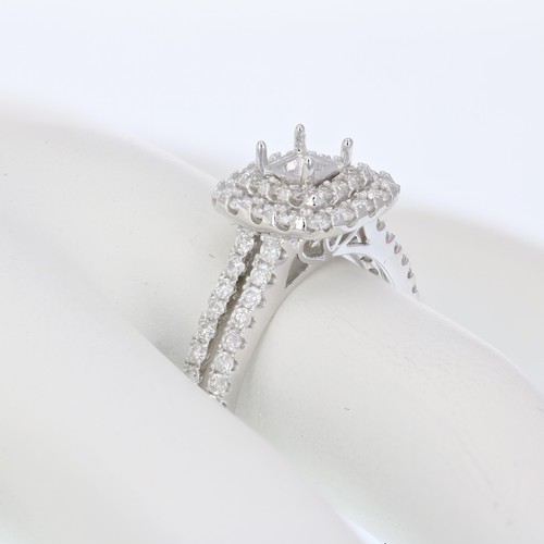 Vir Jewels 2/3 CT Diamond Semi Mount Engagement Ring in Sterling Silver Size 7 - Picture 5 of 7