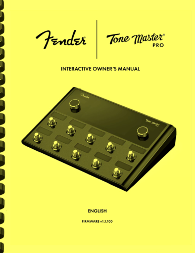 Fender Tone Master Pro INSTRUKCJA OBSŁUGI - Zdjęcie 1 z 2