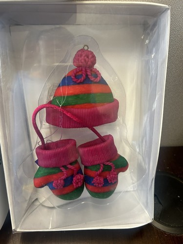 LOT Department Dept 56 HAT & MITTENS Holly Ornament Sets Christmas Tree Winter - Picture 2 of 6