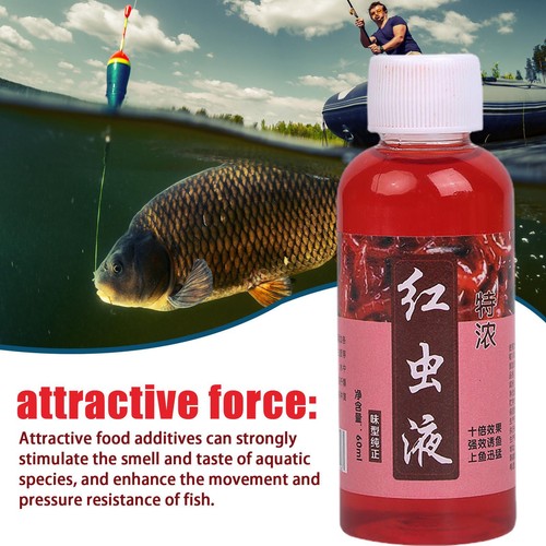 60ml Strong Fish Attractant Concentrated Red Worm Liquid Fish Bait Additive - Picture 3 of 12