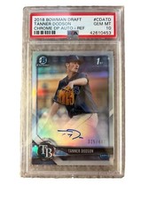 2018 Bowman Chrome Draft Pick Autograph Tanner Dodson Rookie RC Auto PSA 10