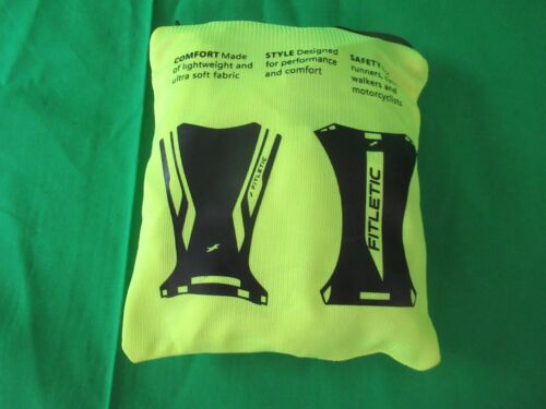 Fitletic GLO Reflective Running Cycling Biking Safety Vest Hi-Vis Yellow w/Pack - Picture 4 of 5