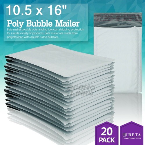 #5 10.5x16 (10.5x15) Poly Bubble Mailer Padded Envelope Shipping Bag 25,50,100 - Picture 14 of 18