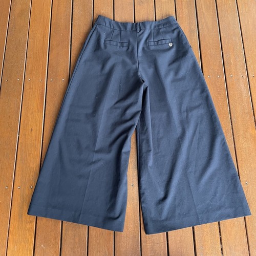 Twin Set Simona Barbieri Size M Navy Dress Pants Wide Leg Casual - Picture 5 of 6