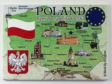 POLAND EU SERIES FRIDGE COLLECTOR'S SOUVENIR MAGNET 2.5" X 3.5" 