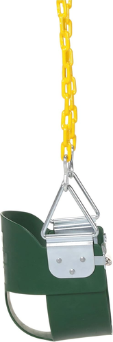 Heavy-Duty High Back Half Bucket Toddler Swing Seat with Coated Swing Chains and - Picture 8 of 11