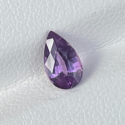 Anillo de piedras preciosas sueltas corte pera zafiro púrpura rosado natural sin calentar de 1,07 quilates - Imagen 2 de 5