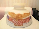 VINTAGE~~~9 3/4" MILK GLASS SPIRIT OF 76 LAMP SHADE~~N.O.S.