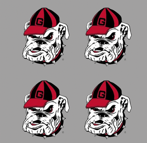 4PC Georgia Bulldogs Water Based Peel & Stick Temporary Tattoos Mark Team Logo - Picture 2 of 2
