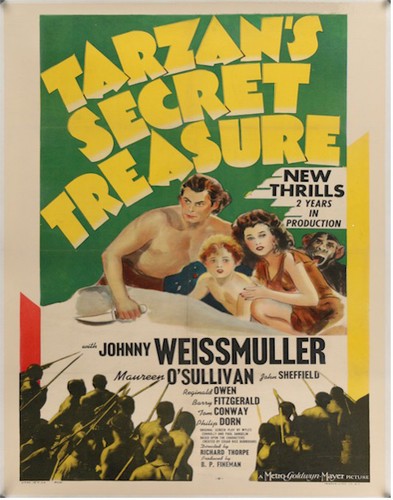 TARZANS GEHEIMER SCHATZ ORIGINAL VINTAGE FILMPOSTER 1 BLATT D