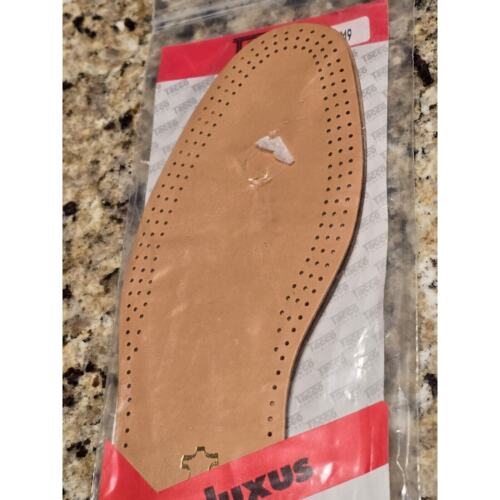 Vtg M9 Tacco 613 Luxus Leather Insoles Shoe Insoles Natural Leather Men 9 Insert - Picture 3 of 6