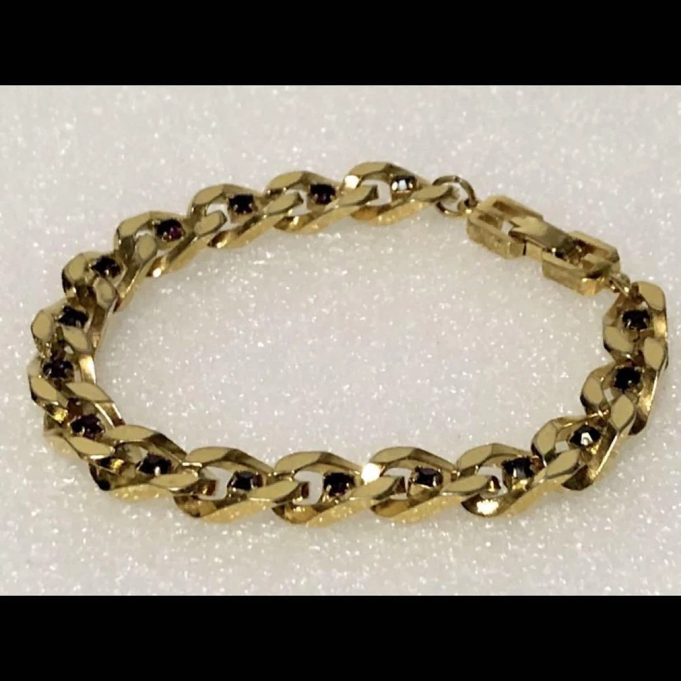 GIVENCHY Purple Stone Gold Bracelet - Image 2 of 4
