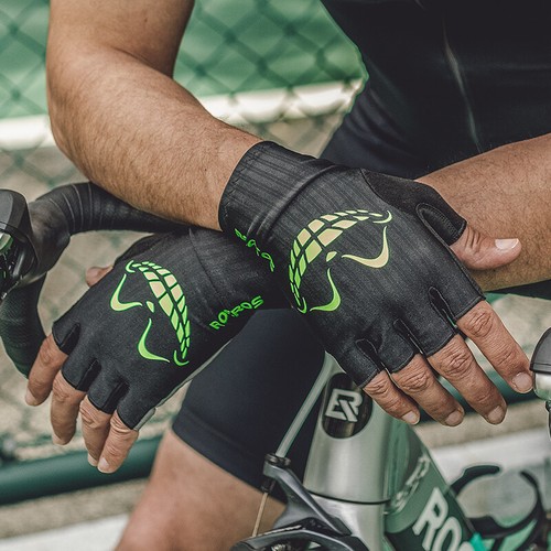 ROCKBROS Cycling Gloves Half Finger Shockproof Breathable MTB Bike Short Gloves - Picture 8 of 10
