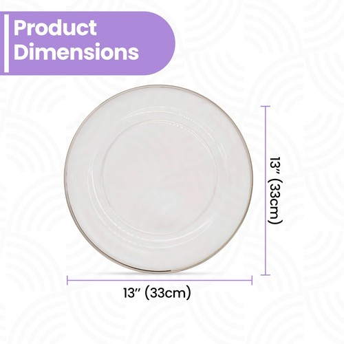 13" Glass Charger Plates Round Dining Wedding Party Elegant Table Settings Decor - Picture 69 of 231