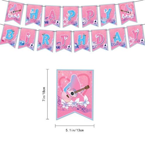 Birthd Party Backdrop Banner Balloon Tableware Cake Topper Decor - Bild 34 von 66