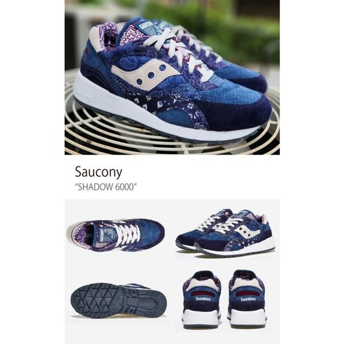 Saucony Shadow 6000 S70724-1 Northern Soul Paisley BANDANA Navy SHOES Size US 9 - Imagen 16 de 20