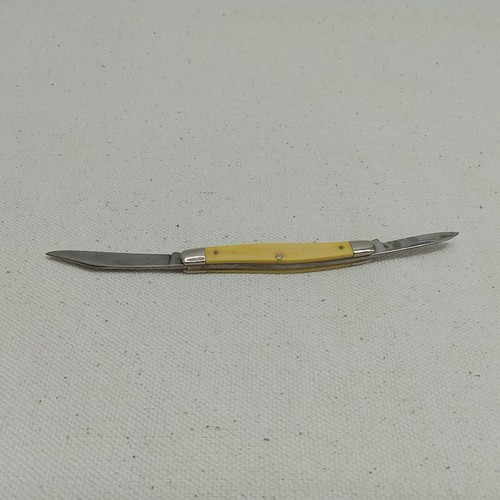Vintage Rare Yellow KABAR 2 BLADE POCKET KNIFE 1054 - Picture 11 of 14