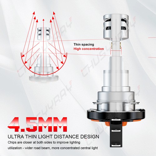 FOR 2014-2016 BMW M235i 4X LED Hi/Lo Beam Headlight H7+H15 Bulbs 6500K White - Picture 6 of 21
