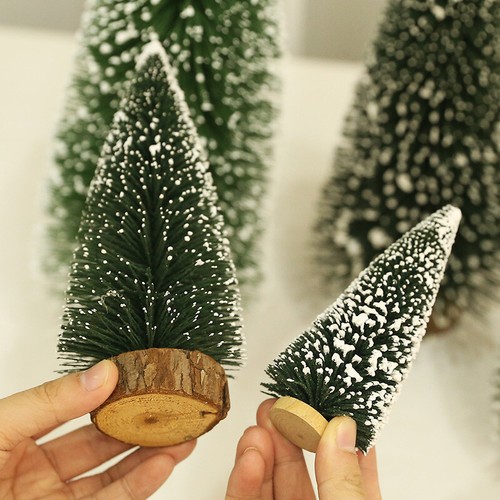 Artificial Mini Christmas Tree Snow Frost Small Pine Tree Home Xmas Party Decor - Picture 13 of 24