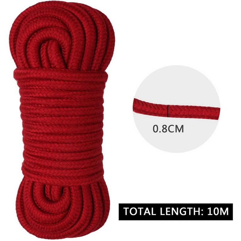 2 Pcs Red Cotton Rope, 8mm Multi Strong Soft Tying Cord for Camping L5T1 - Picture 4 of 6